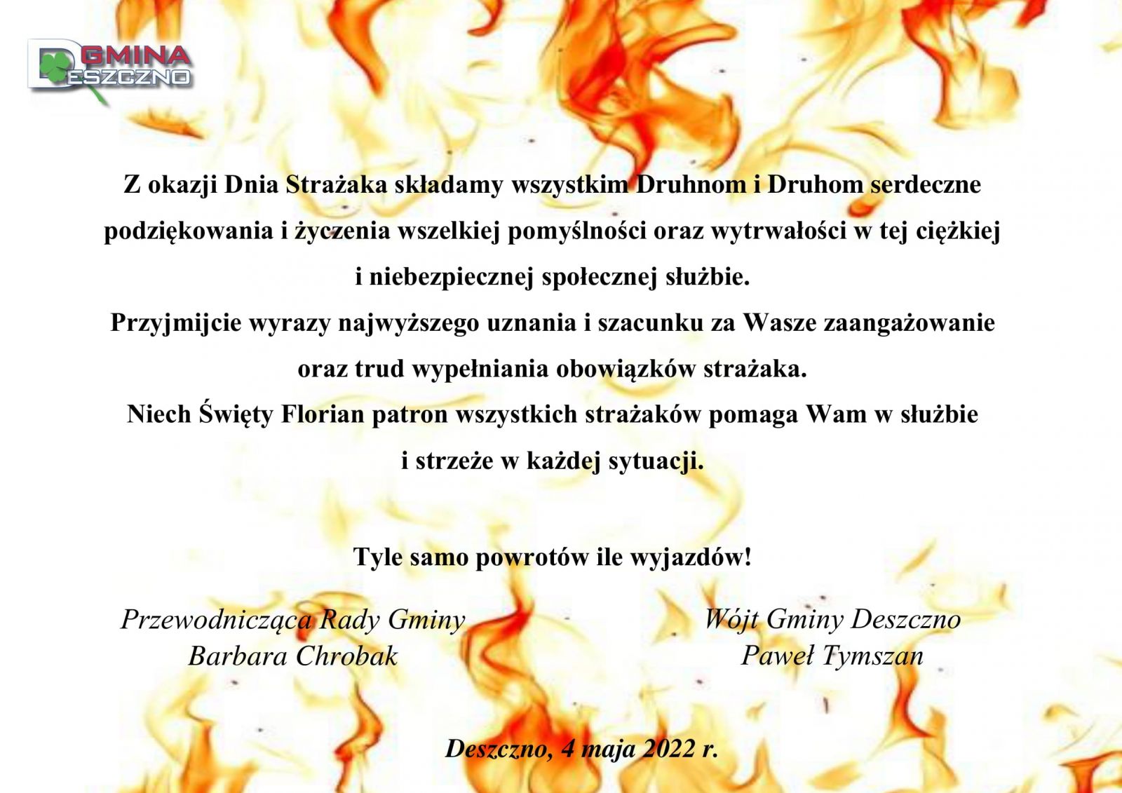 życzenia dzień strażaka 2022