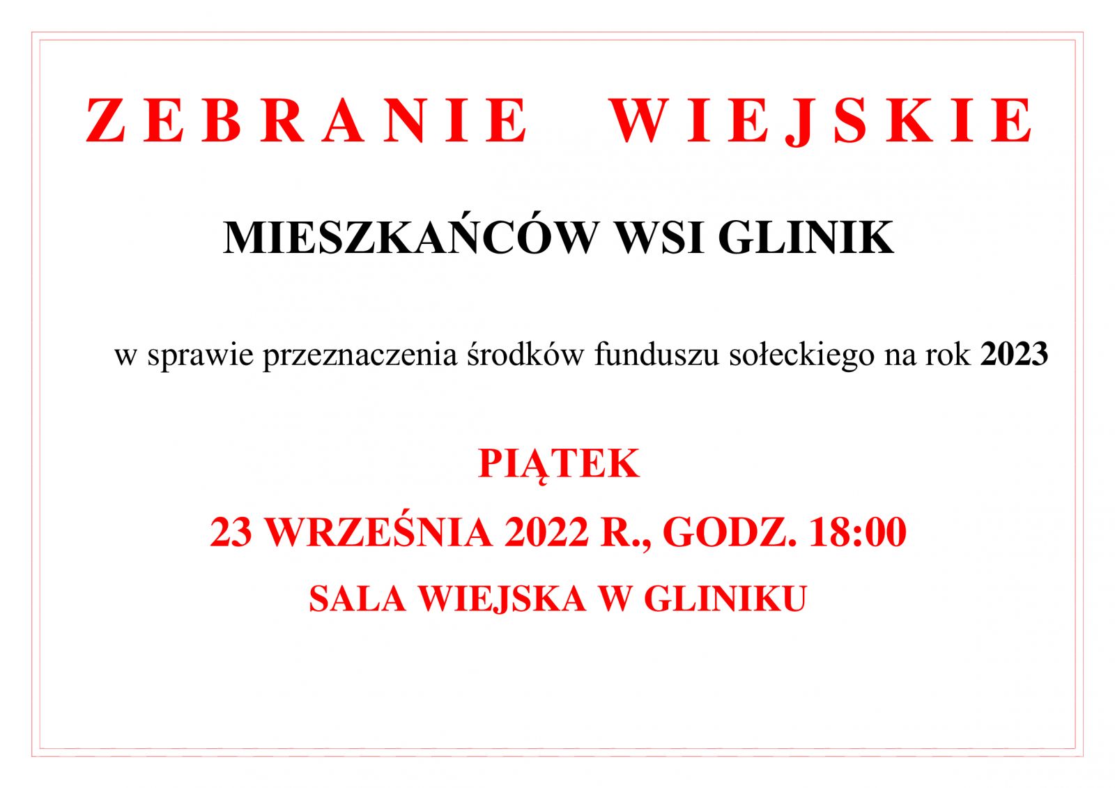 Glinik zebranie