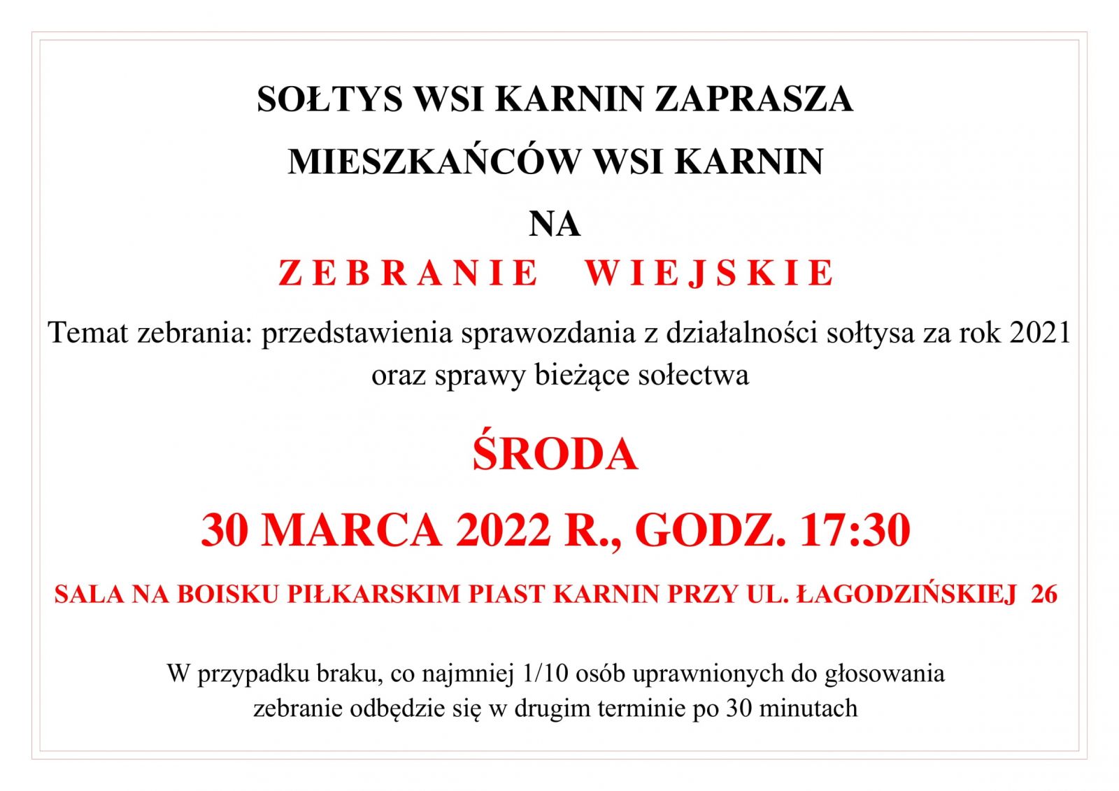 zebranie wsi Karnin