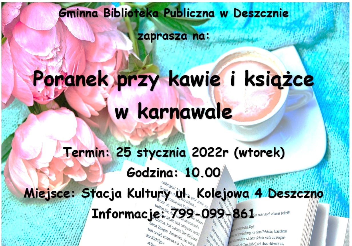 poranek przy kawie i książce