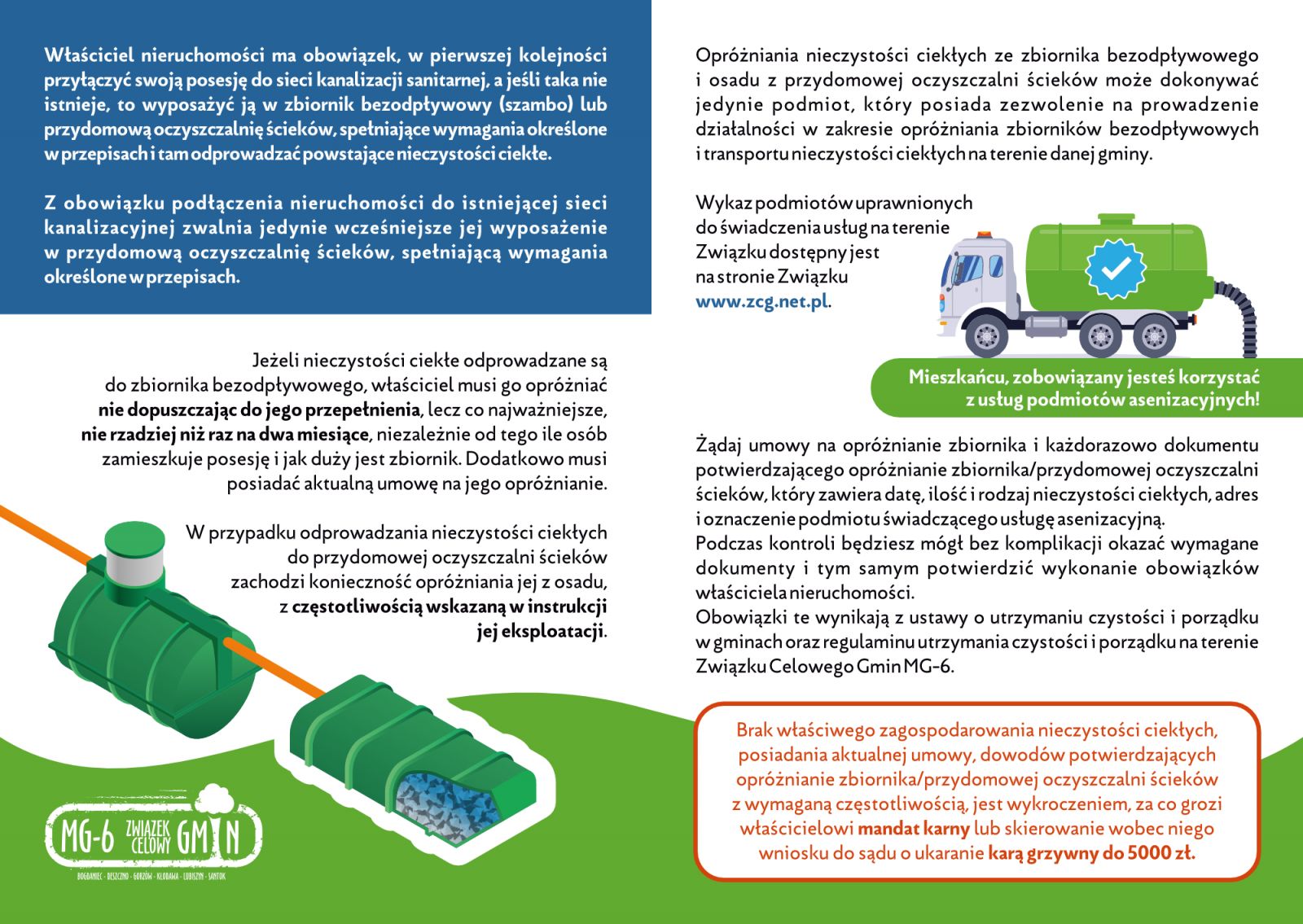 obowiązek właścicieli nieruchomości w zakresie gospodarki ściekowej