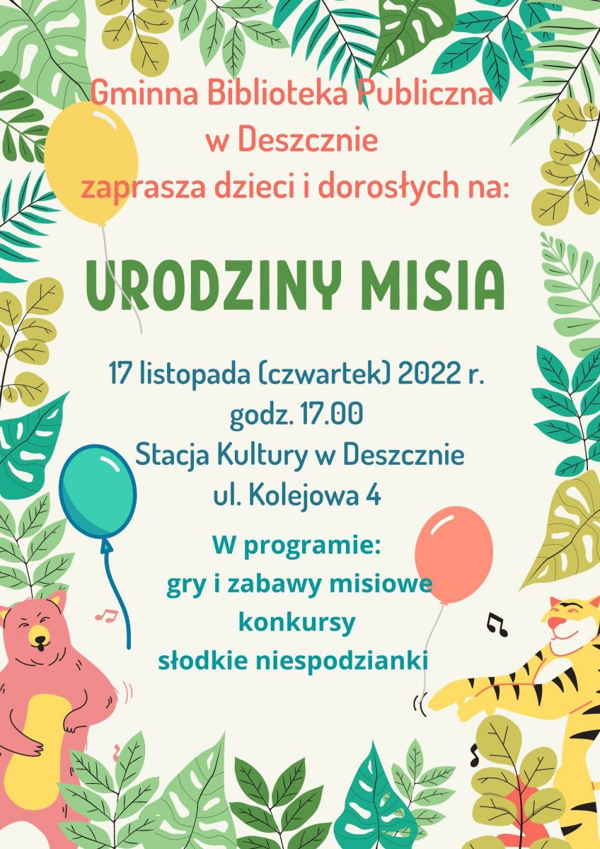 Urodziny Książkowego Misia