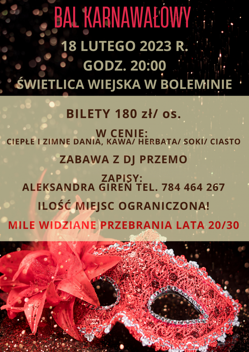 bal karnawałowy bolemin 2023