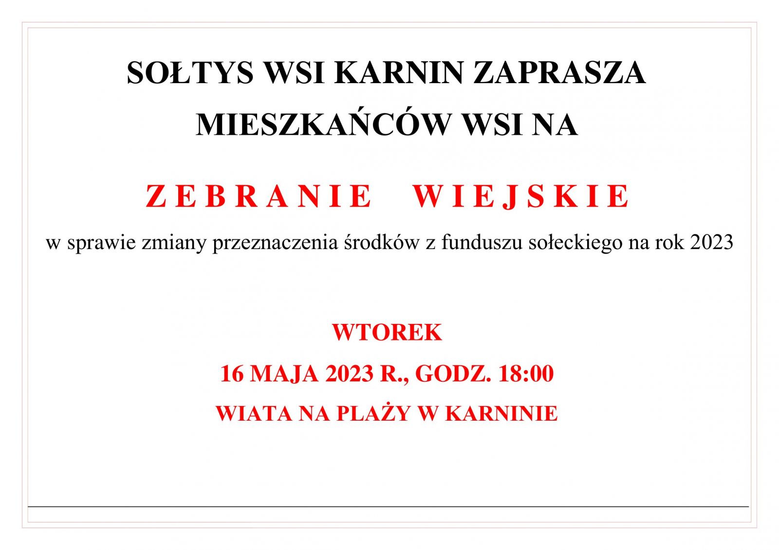 zebranie karnin