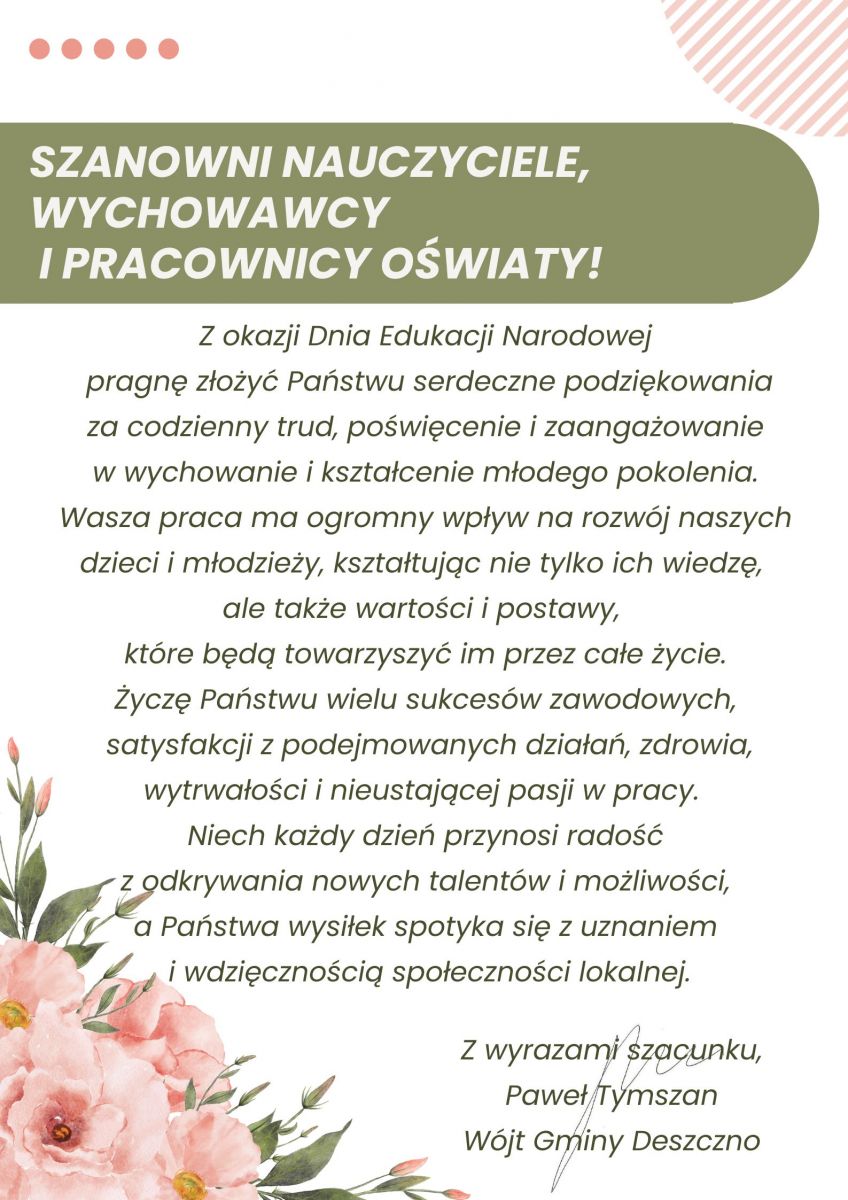 życzenie z okazji DEN