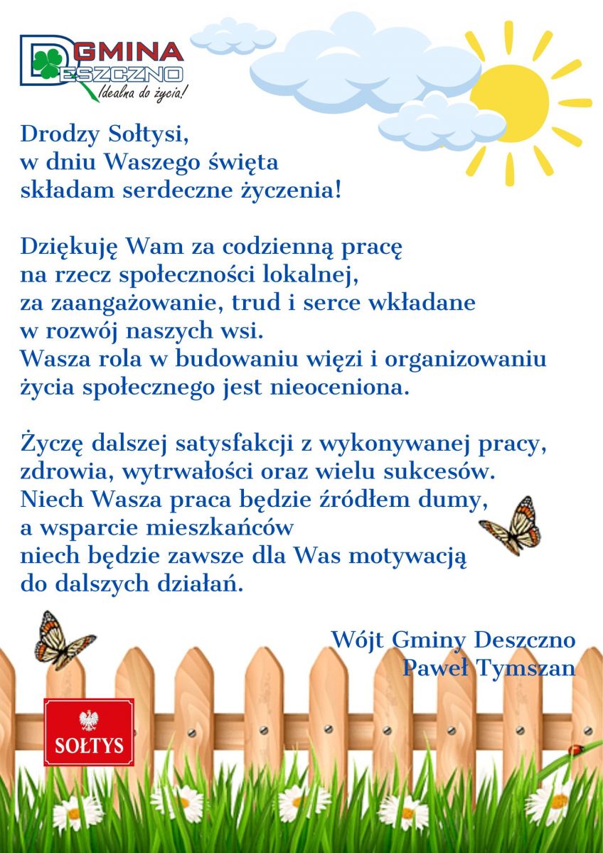 życzenia z okazji Dnia Sołtysa 