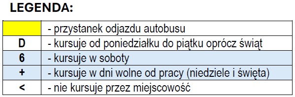 legenda komunikacja gminna 