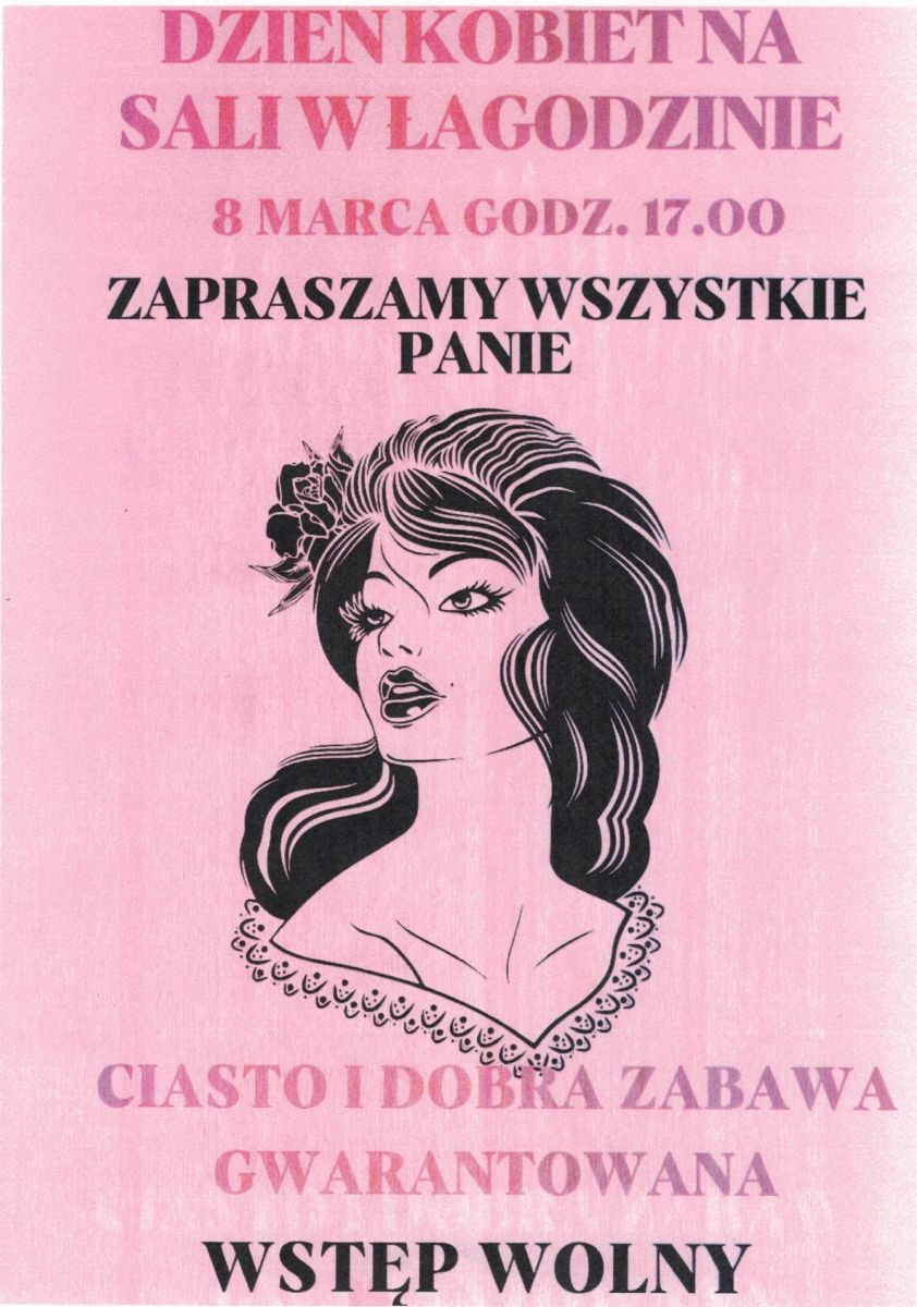 dzień kobiet w Łagodzinie - plakat