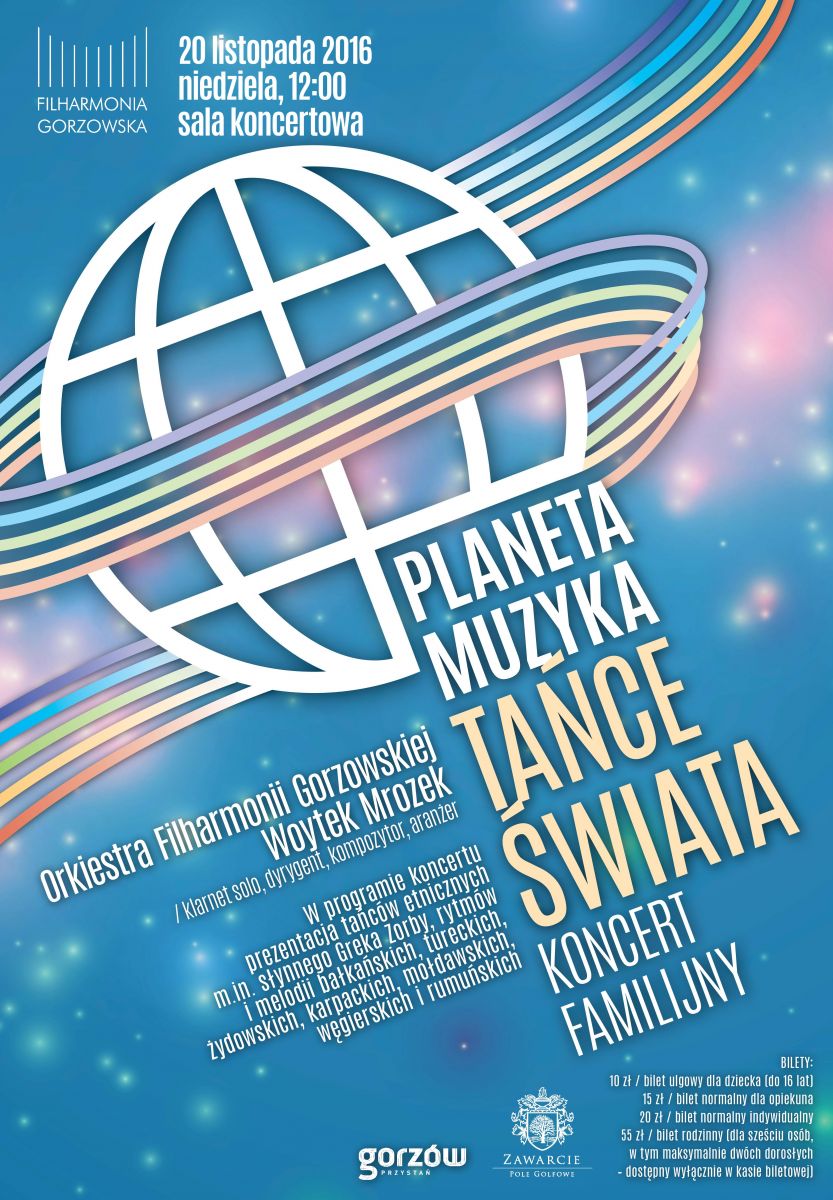 plakat Koncert Familijny Filharmonia Gorzowska