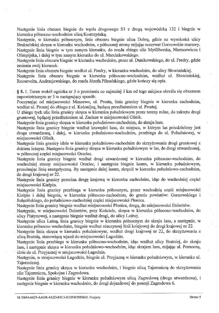 Rozporządzenie Wojewody Lubuskiego 17.12.2016