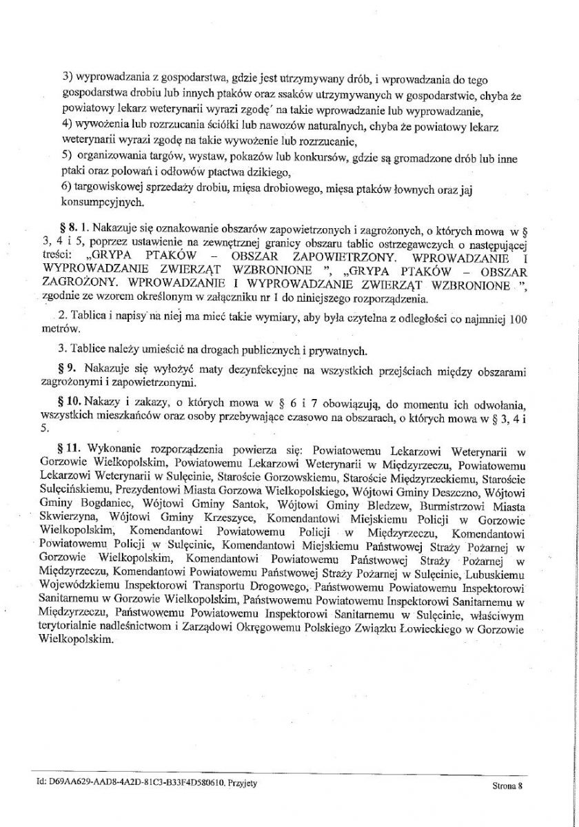 Rozporządzenie Wojewody Lubuskiego 17.12.2016