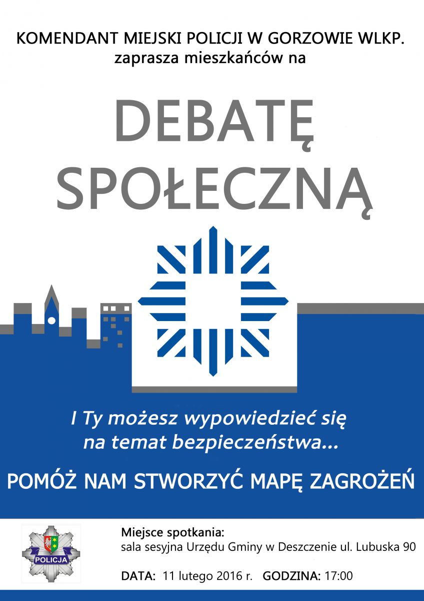 plakat - debata o bezpieczeństwie 