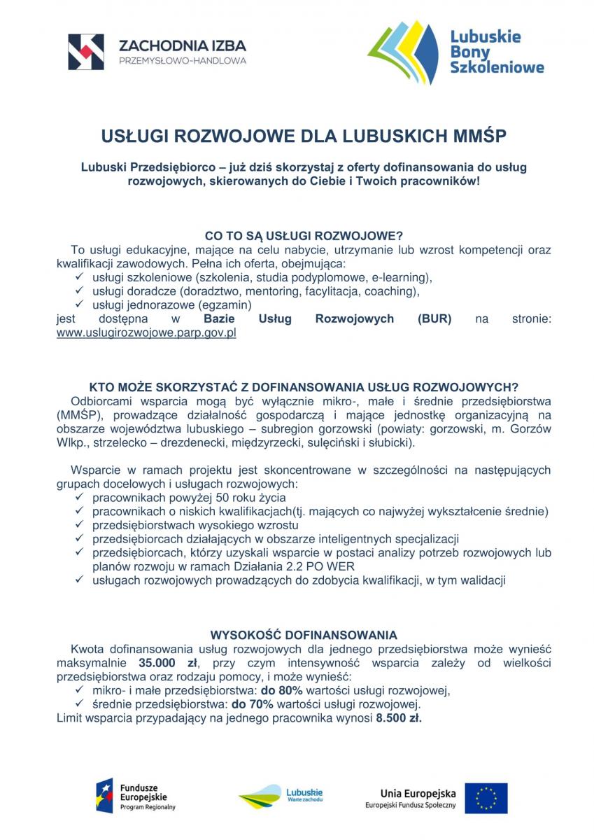 Lubuskie Bony Szkoleniowe