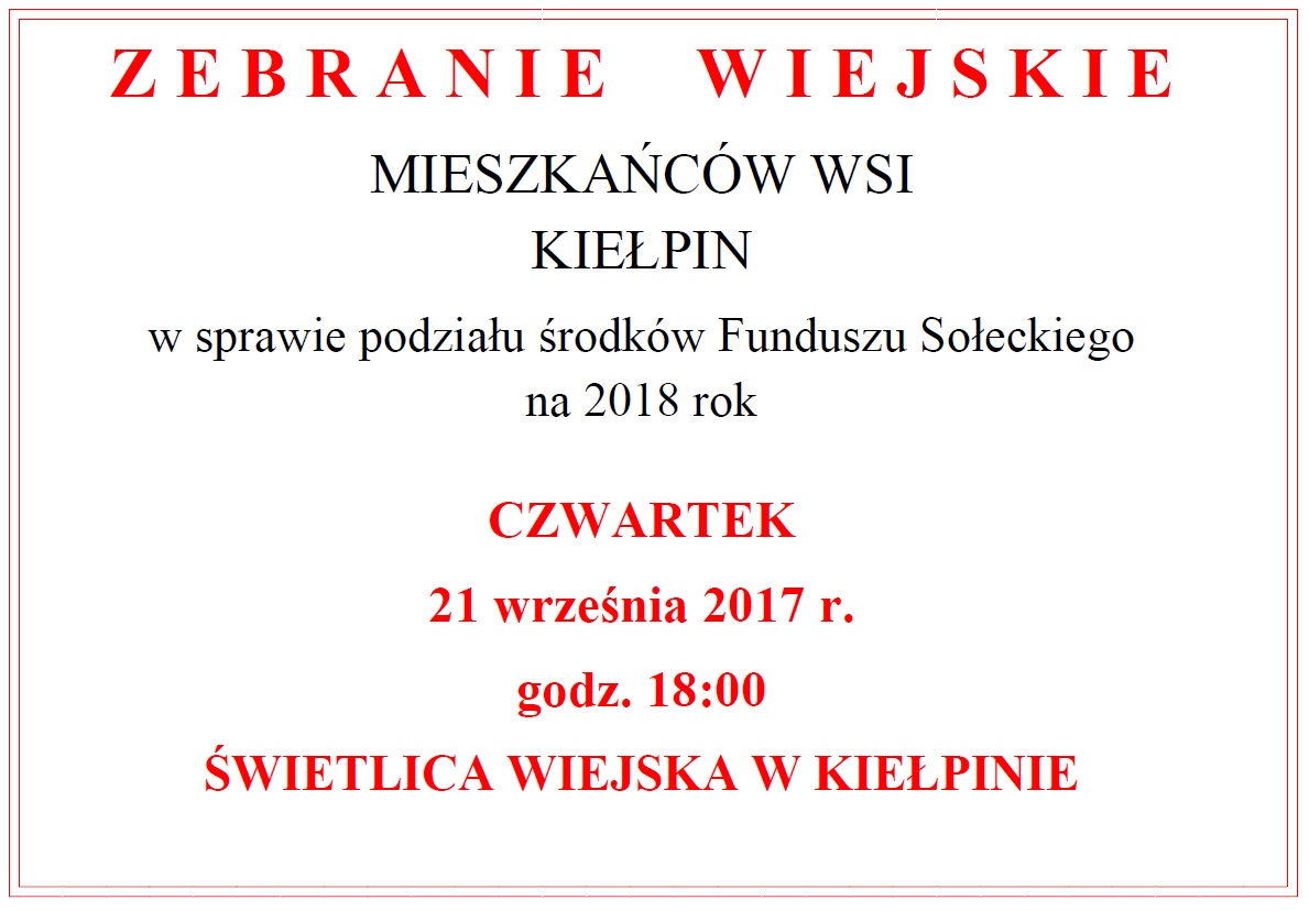 zebranie wiejskie w Kiełpinie