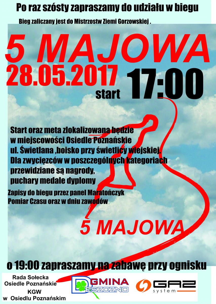 plakat Piątka Majowa w Osiedlu Poznańskim