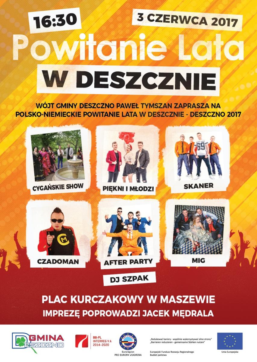 plakat Powitanie Lata w Deszcznie - 2017