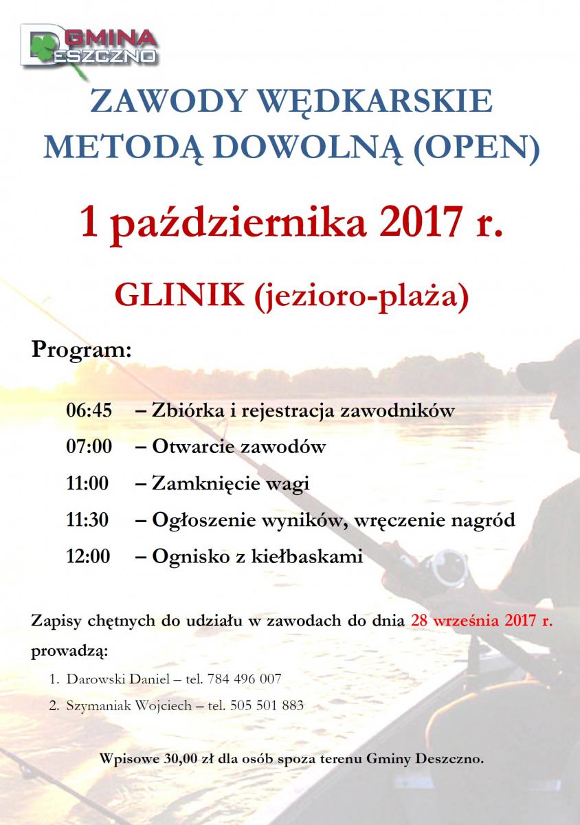 plakat zawody wędkarske