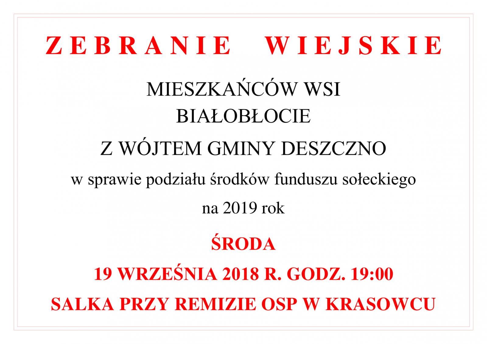 zebranie białobłocie