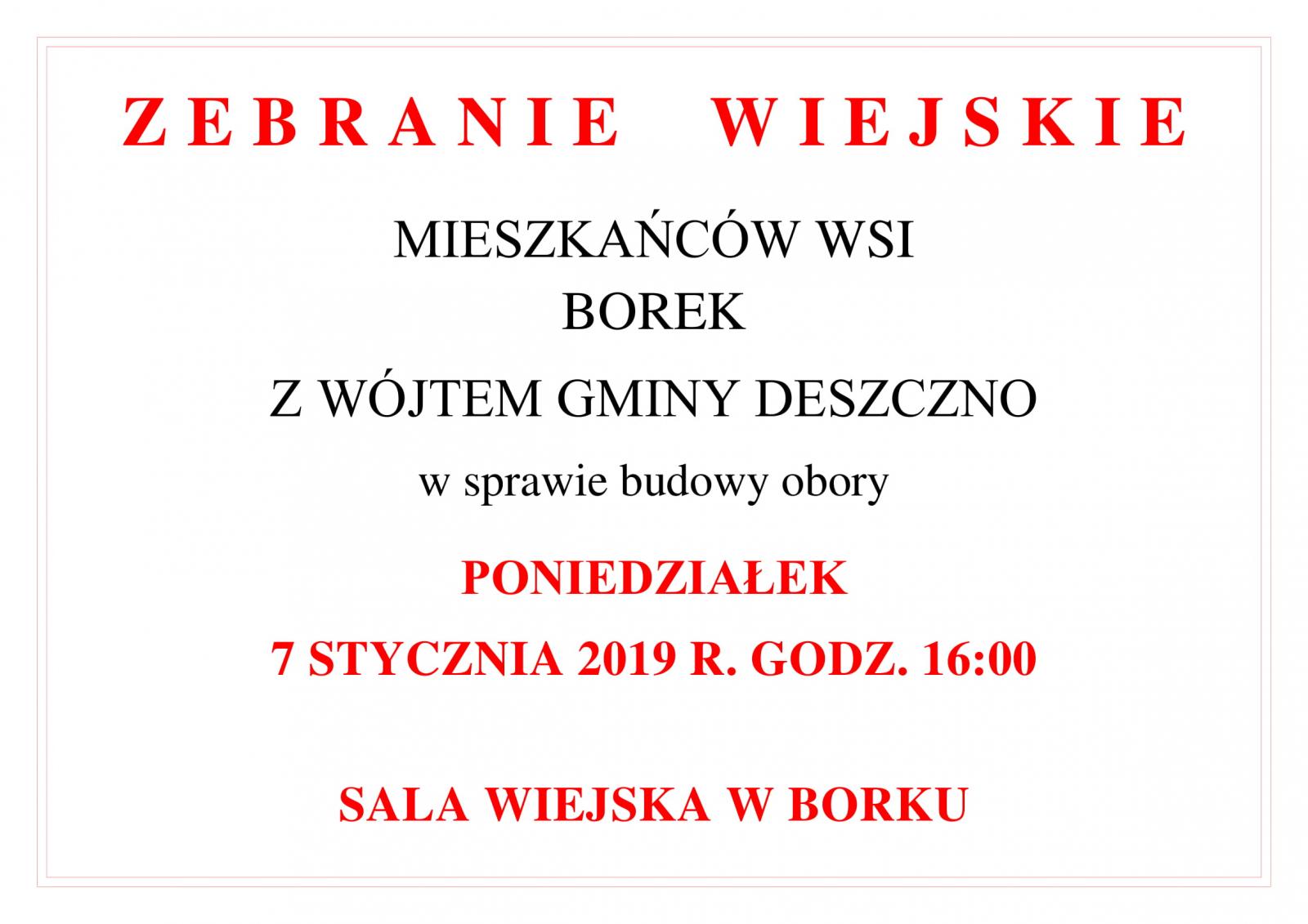 zebranie Borek 2019