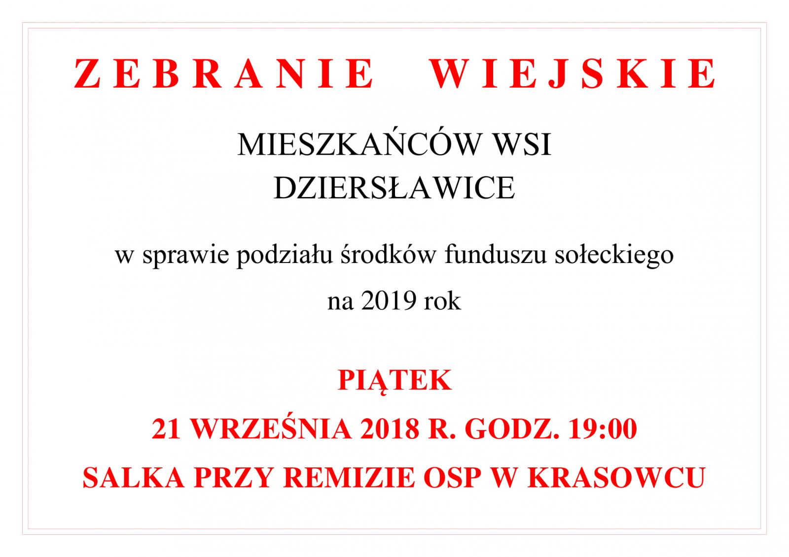 zebranie Dzierslawice
