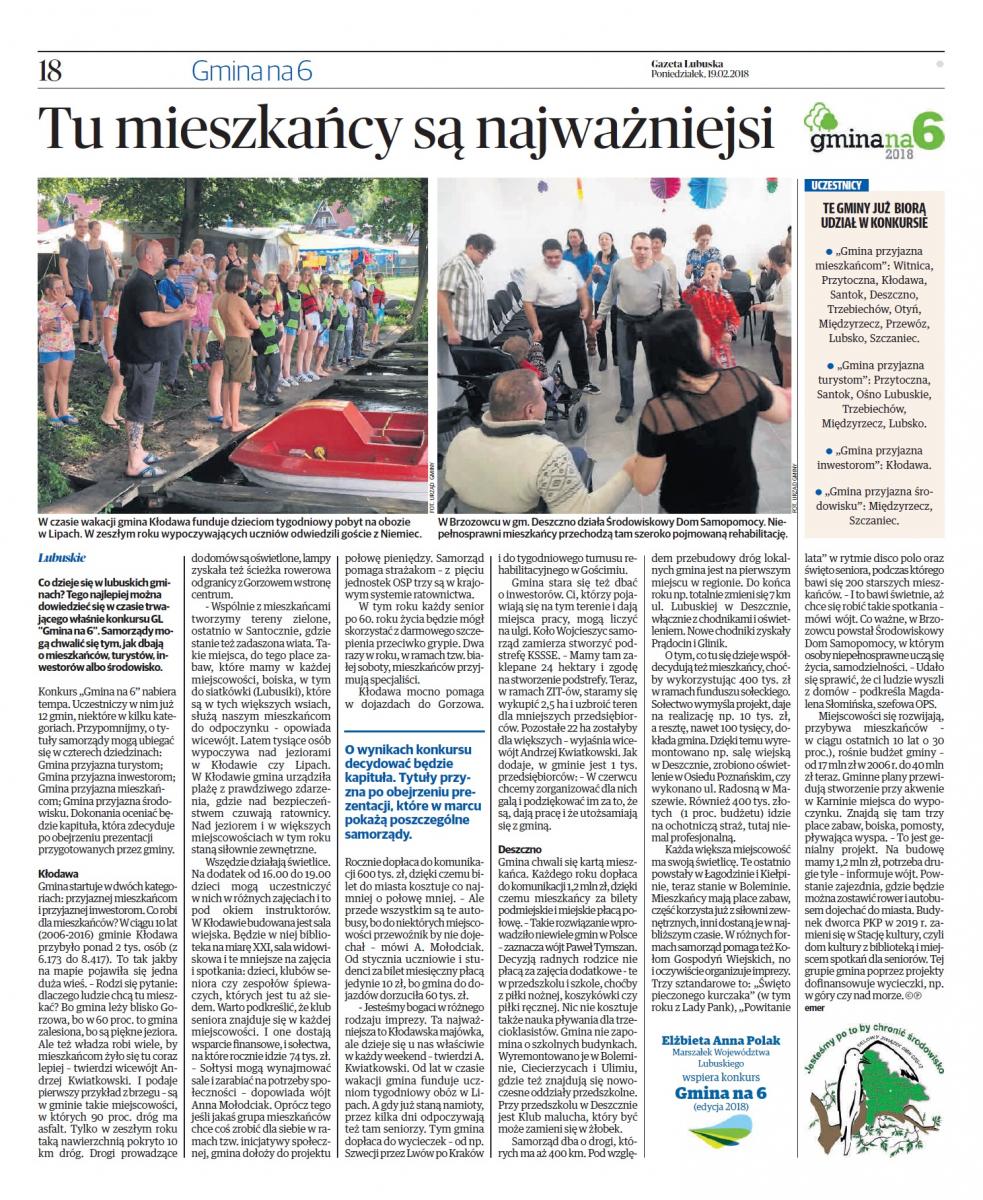gmina na 6 - artykuł Gazety Lubuskiej