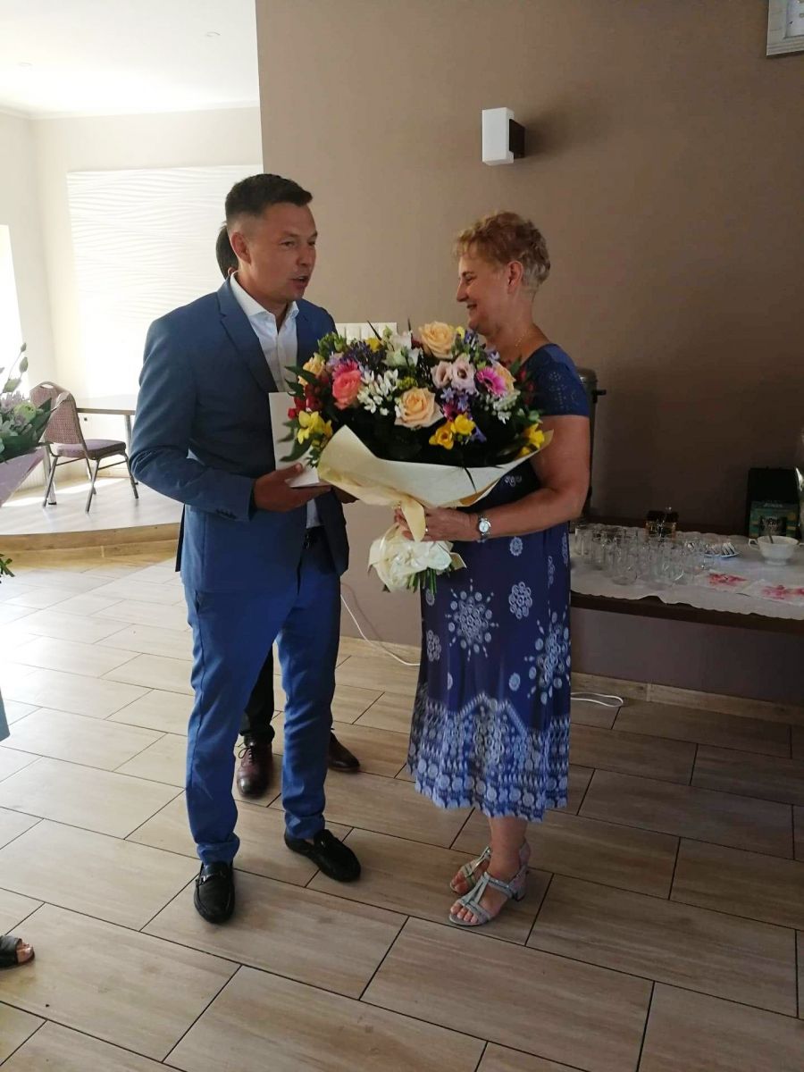 Pani Danuta Zaniewska z Wójtem 