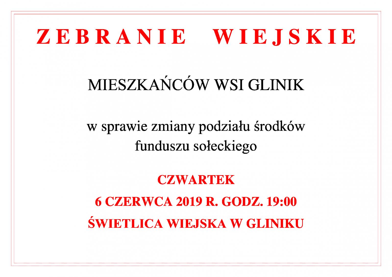 zebranie Glinik