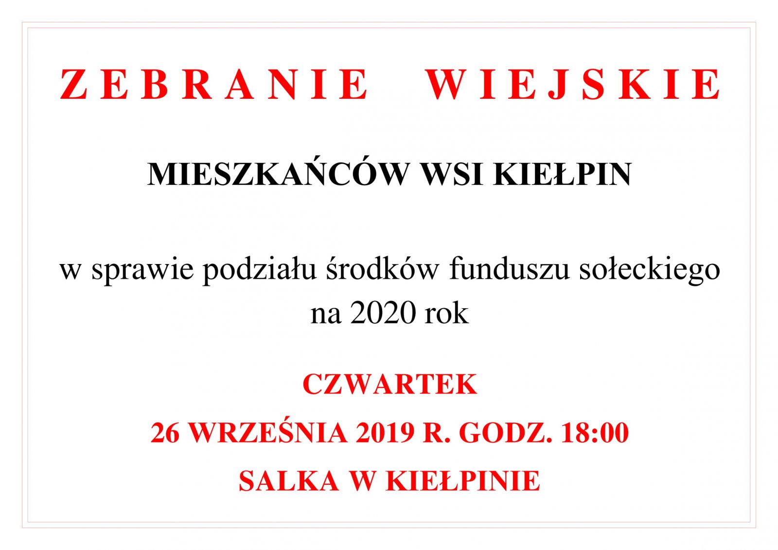 Zebranie Kiełpin
