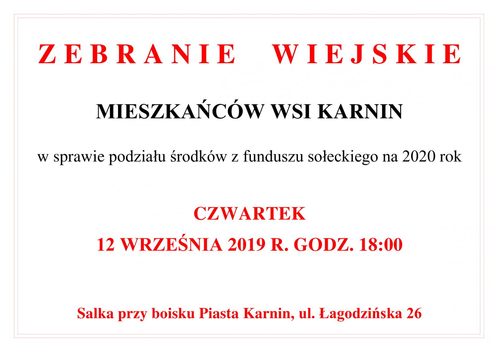 zebranie Karnin FS 2020