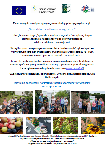 sąsiedzkie spotkania w ogrodzie 2019