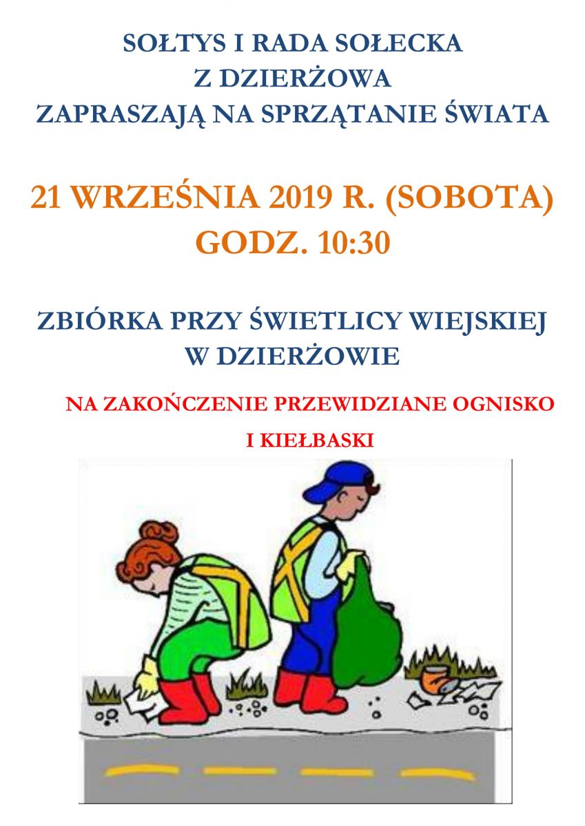sprzątanie swiata z Dzierżowem