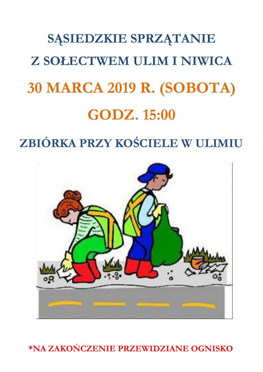 sąsiedzkie sprzątanie z sołectwem Ulim i Niwica