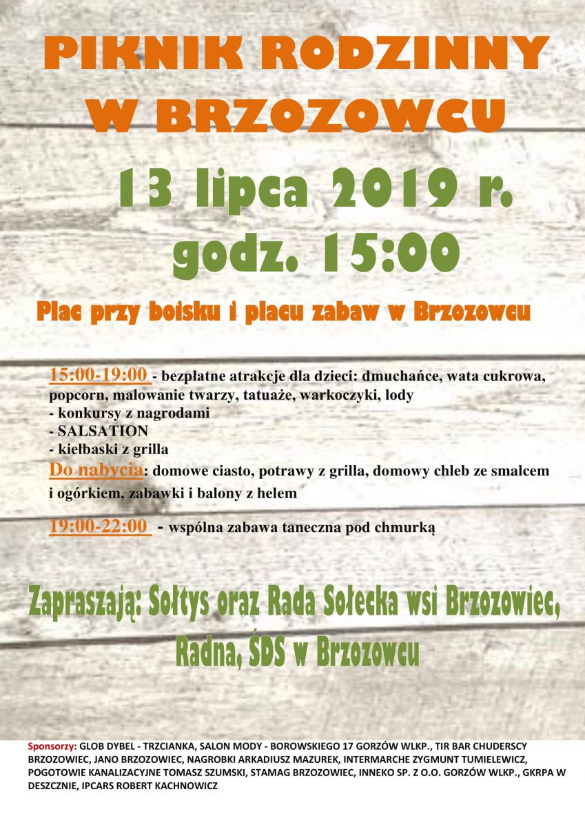 PIKNIK RODZINNY W BRZOZOWCU