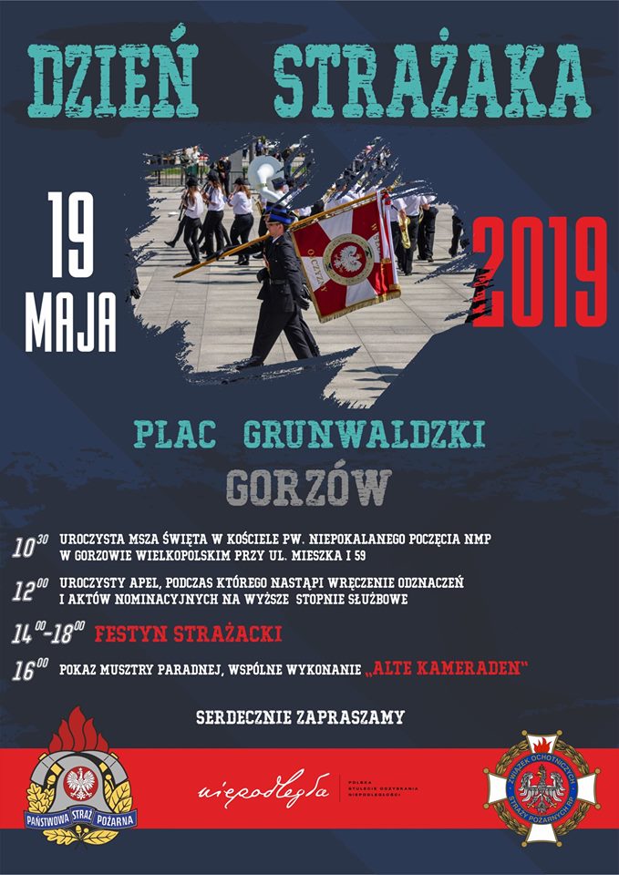 wojewódzkie obchody dnia strażaka plakat