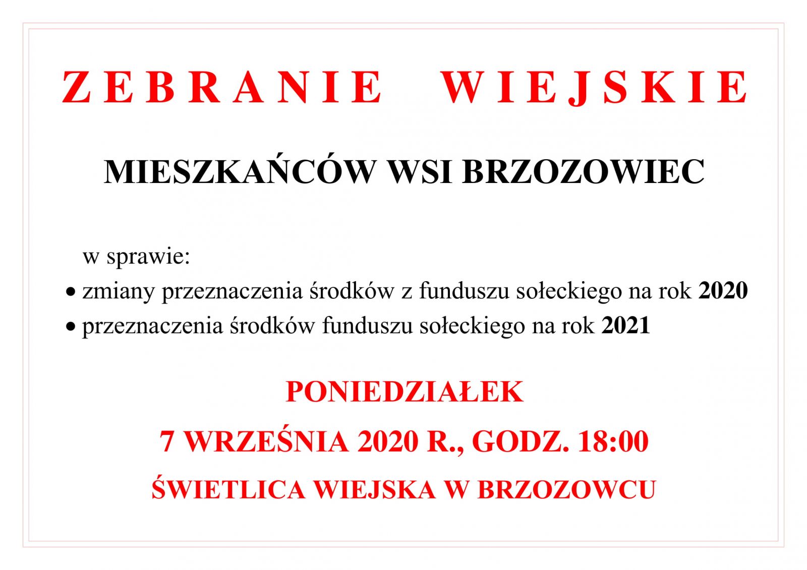 ZEBRANIE BRZOZIWEC