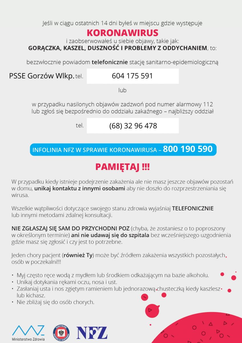 plakat koronawirus