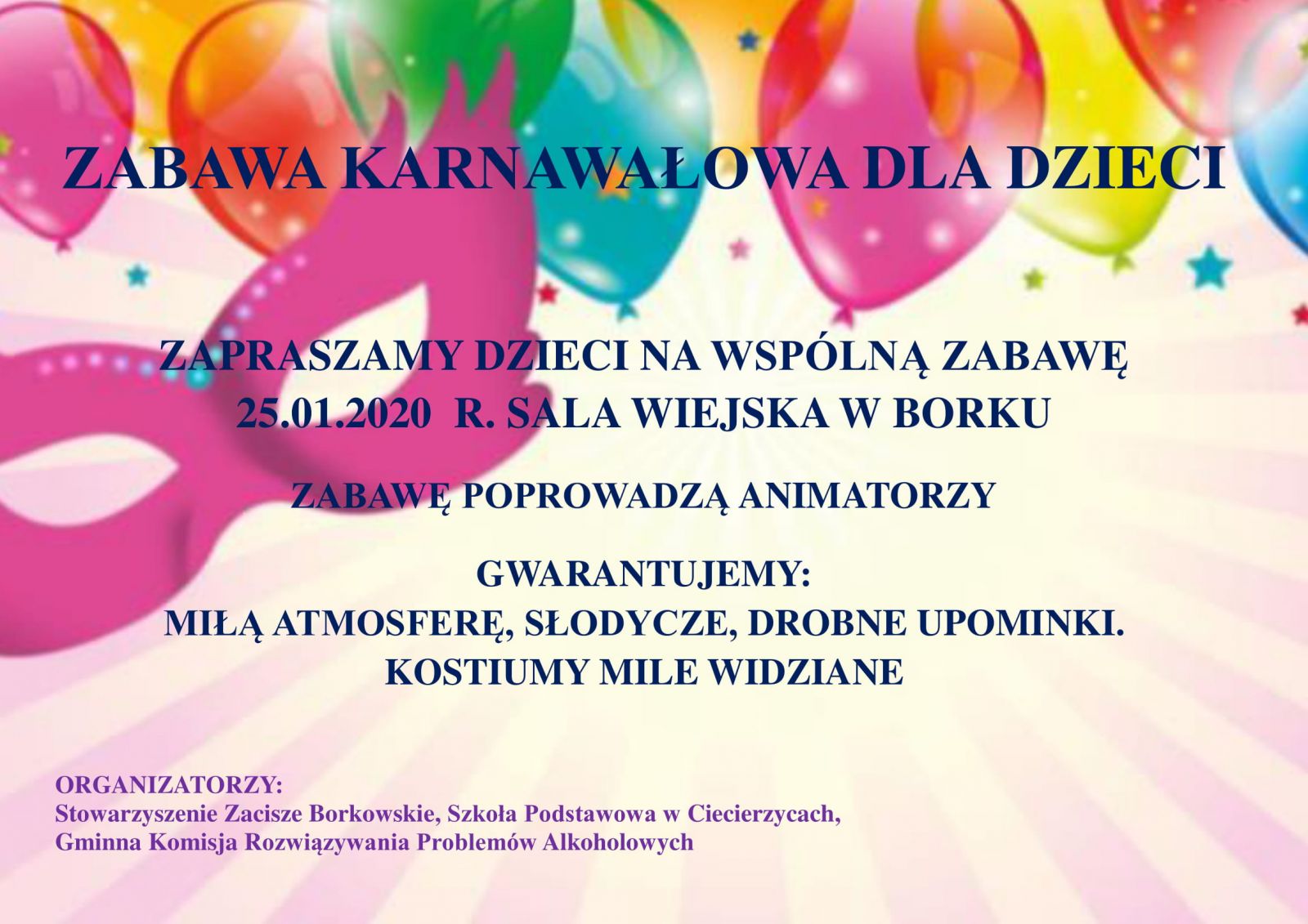 KARNAWAŁ DLA DZIECI W BORKU