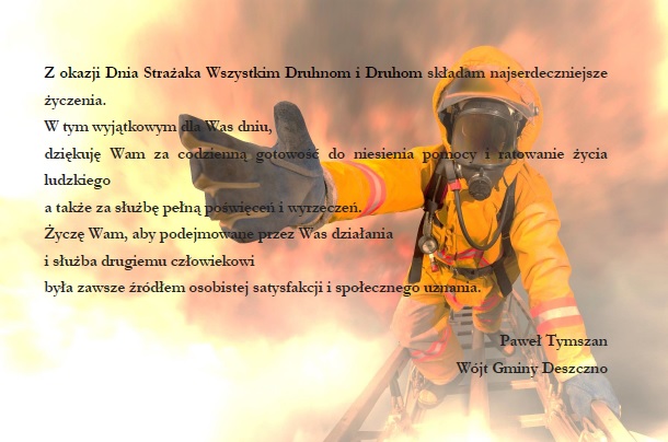 życzenia z okazji Dnia Strażaka 