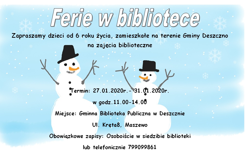 ferie 2020 w bibliotece