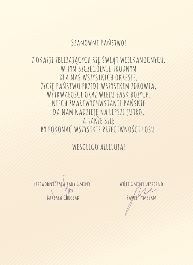 życzenia świąteczne Wielkanoc 2020