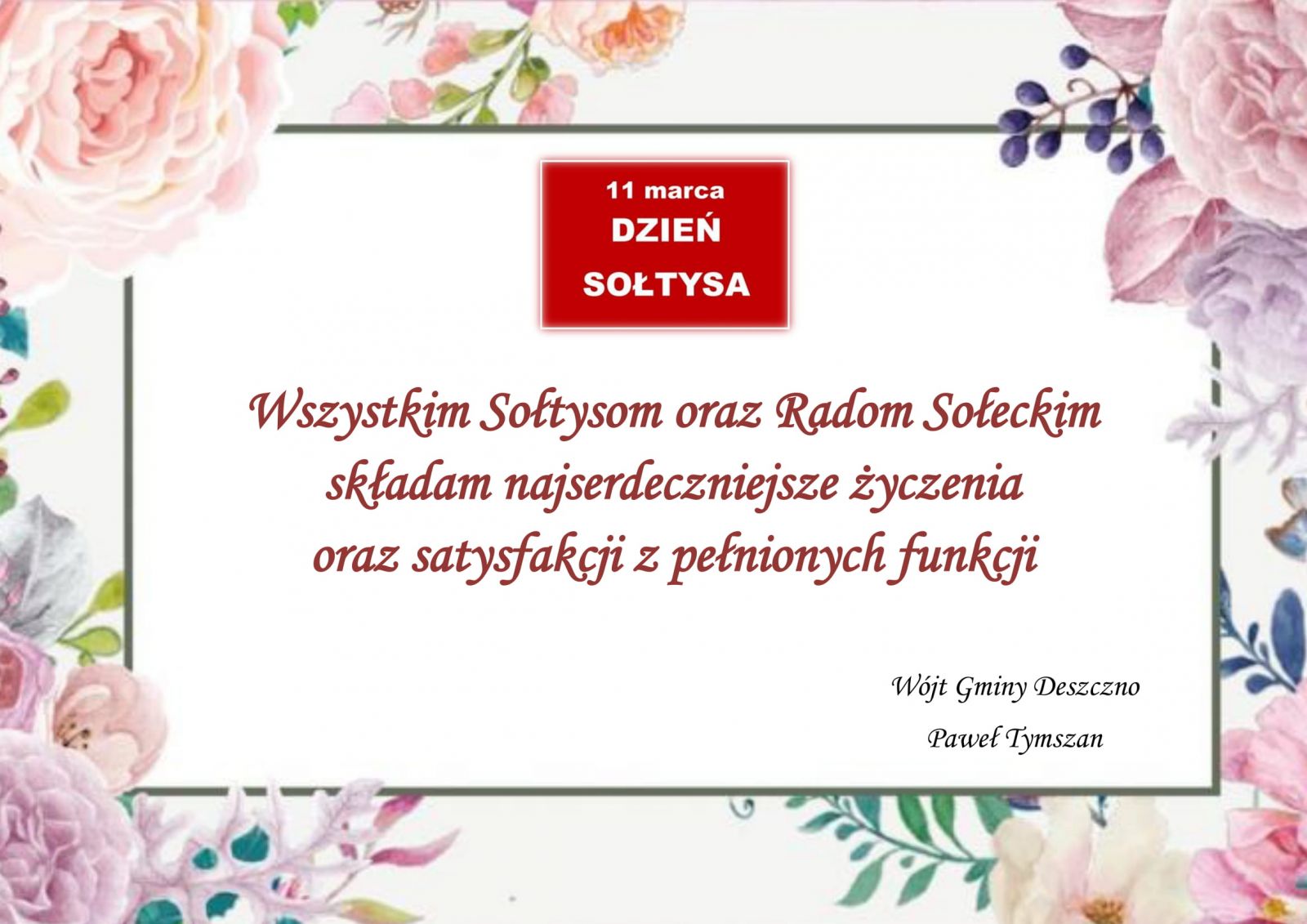DZIEŃ SOŁTYSA ŻYCZENIA