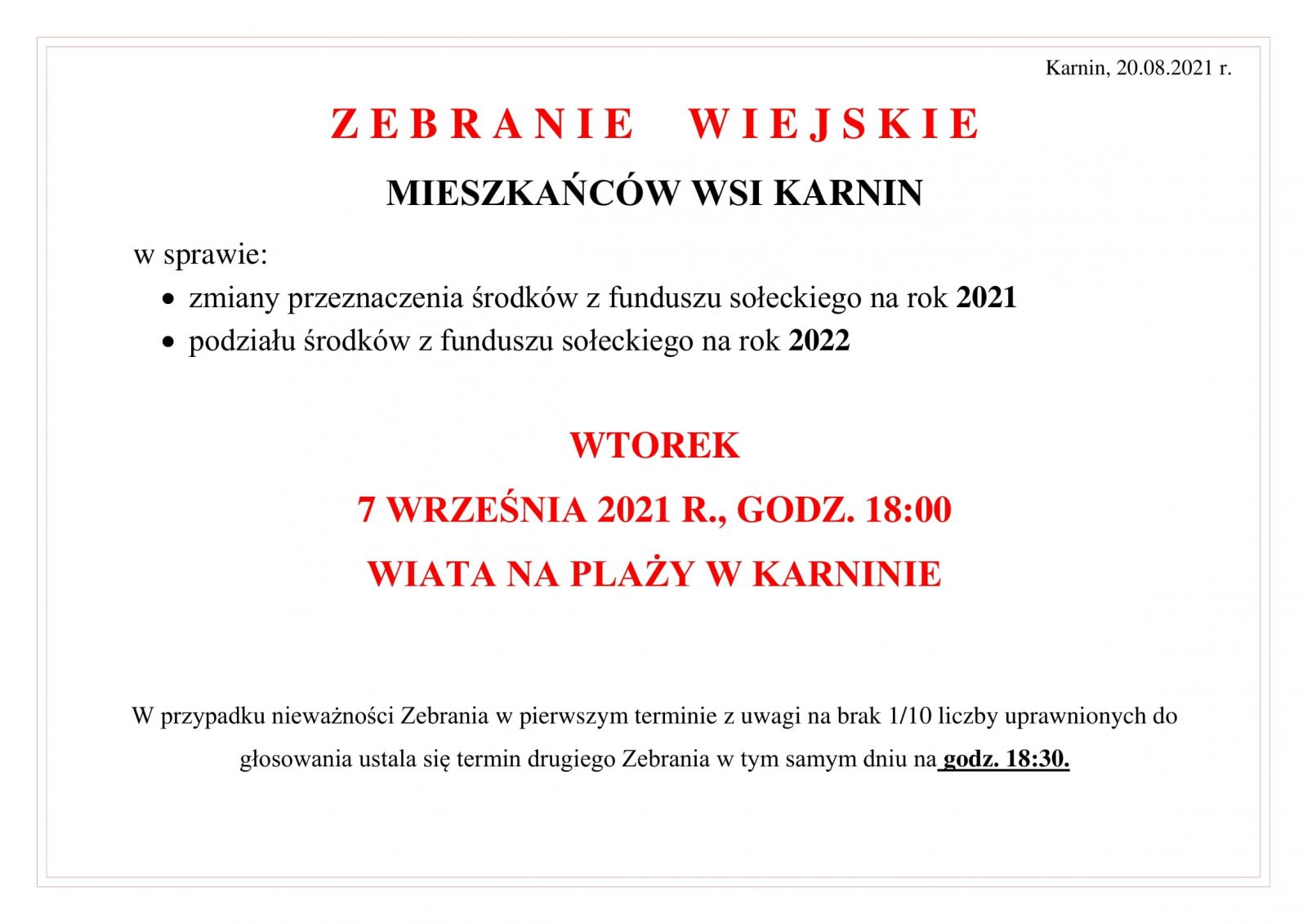 zebrnaie wiejskie Karnin