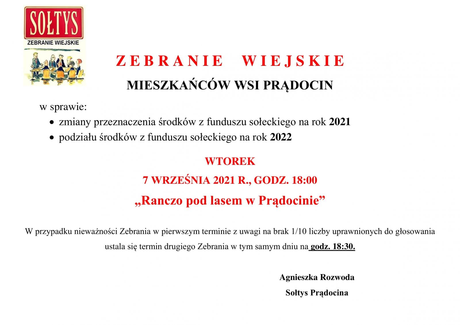 zebranie prądocin