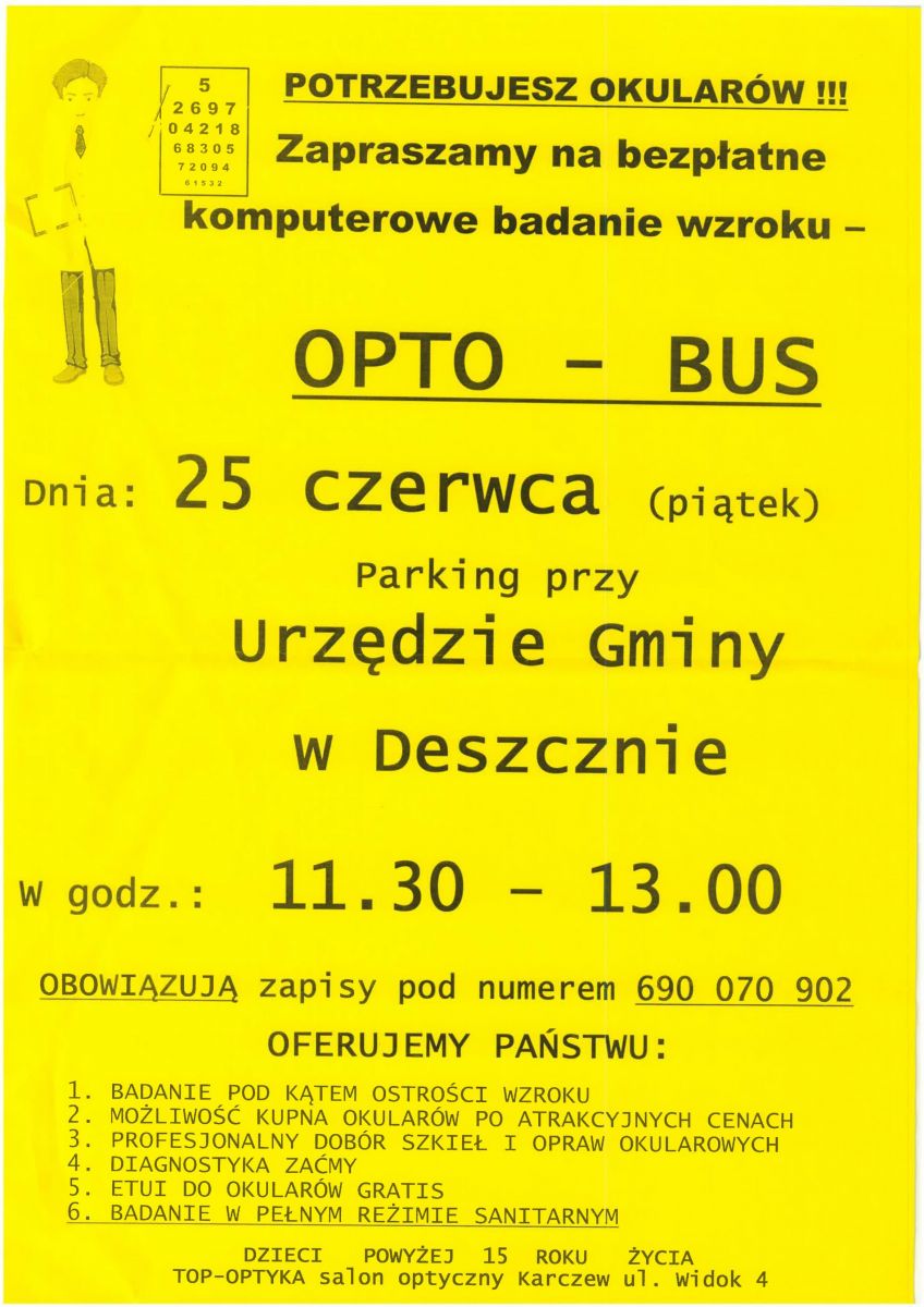 BEZPŁATNE BADANIE WZROKU