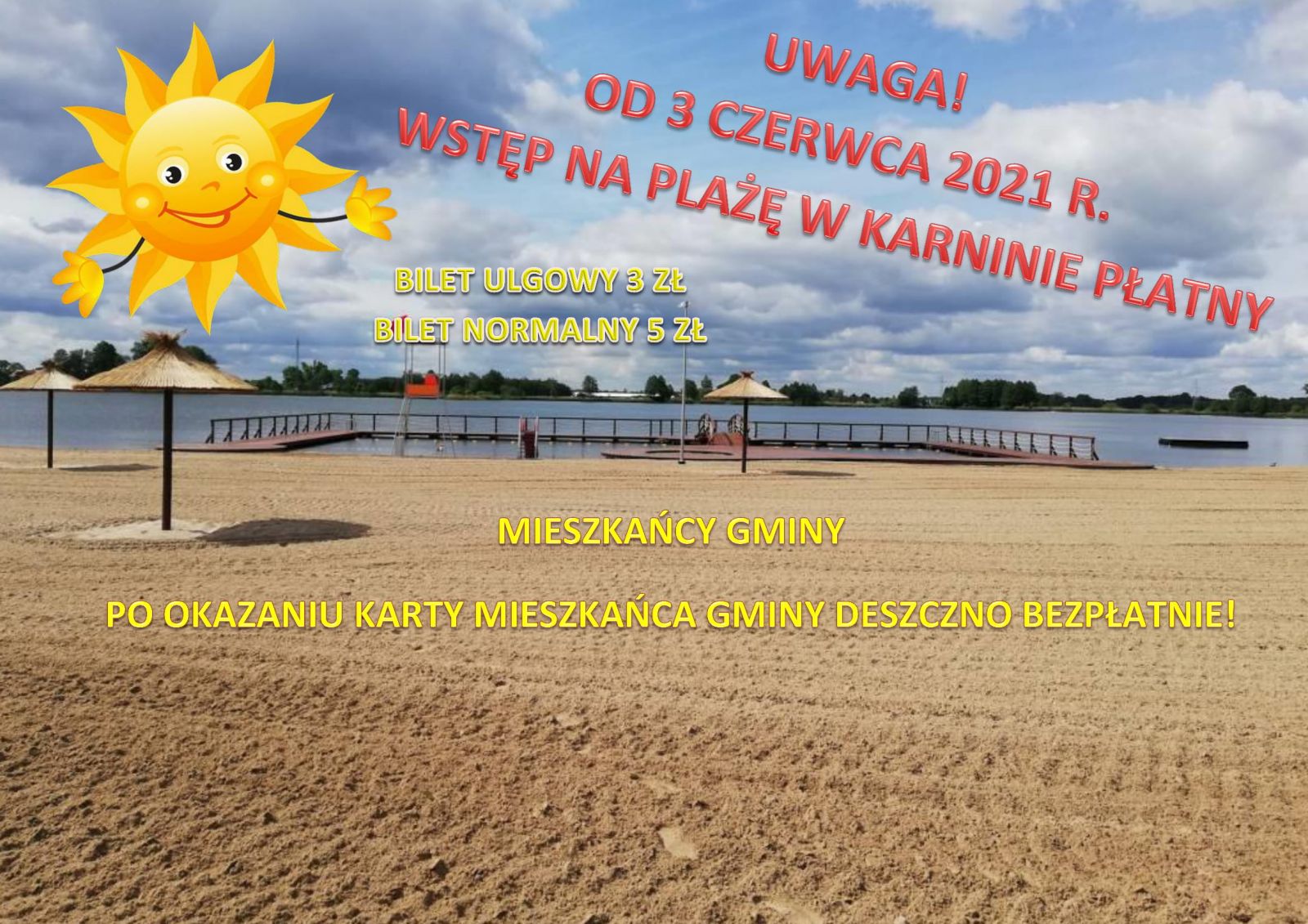 WSTĘP NA PLAŻE W KARNIE PŁATNY
