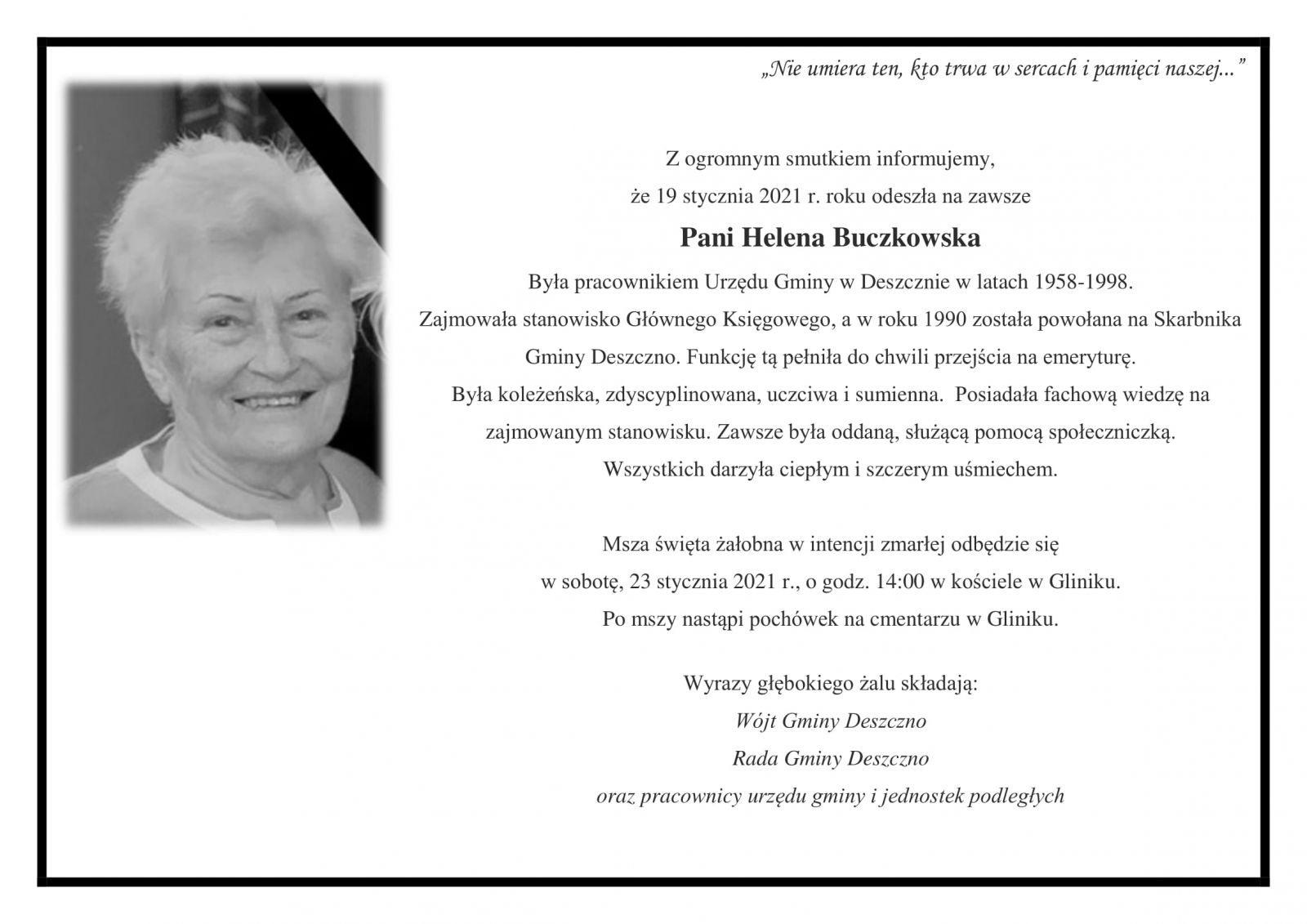 ś.p. Helena Buczkowska
