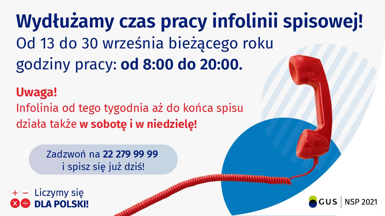 infolinia spisowa czynna dłuzej