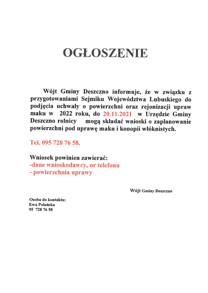 ogłoszenie