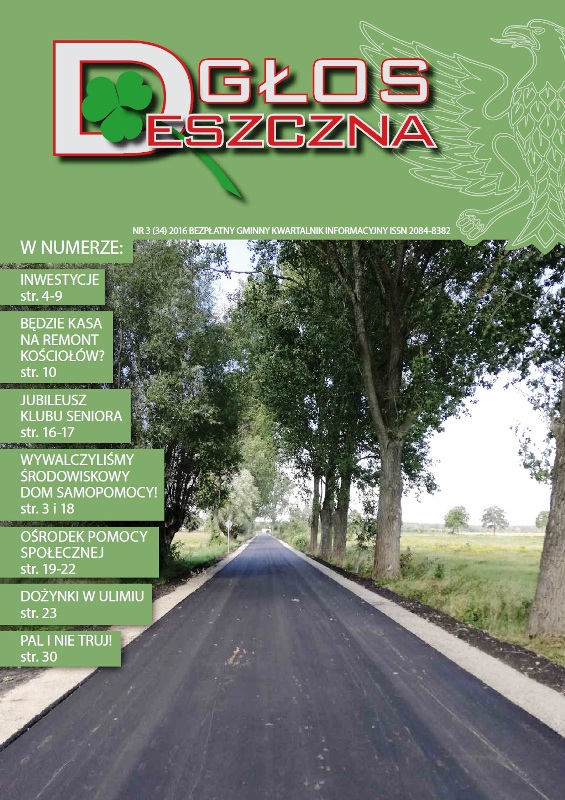okładka Głos Deszczna nr 3/2016