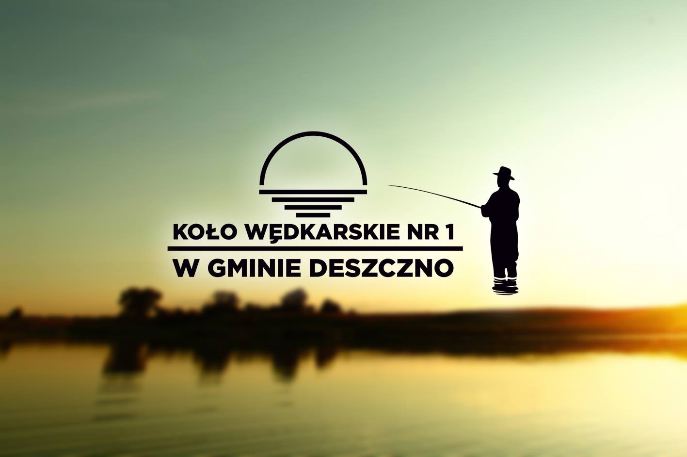 logo koła wędkarskiego nr 1 w deszcznie